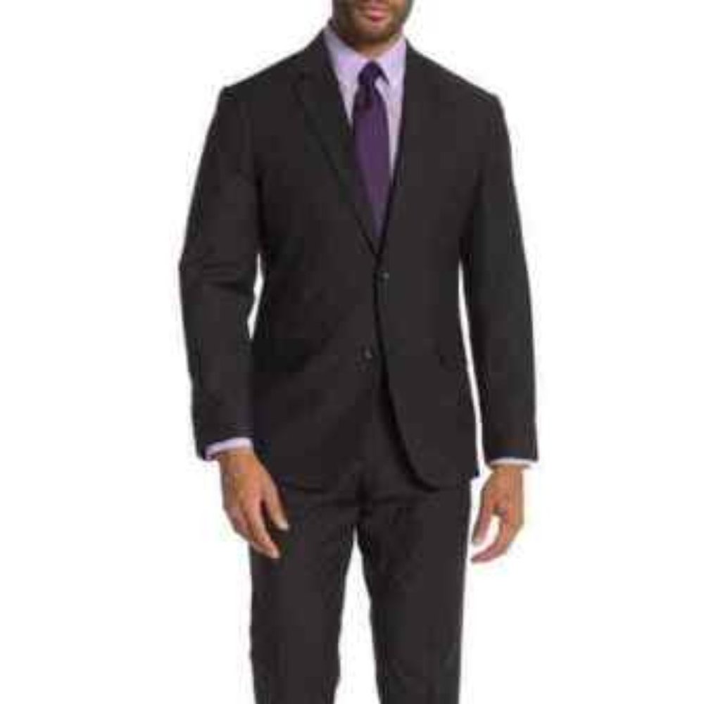 NWT Nordstrom Navy Two Button Notch Lapel Trim Fit Suit